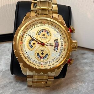 Invicta Aviator Gold Chronograph 48mm Men’s Watch